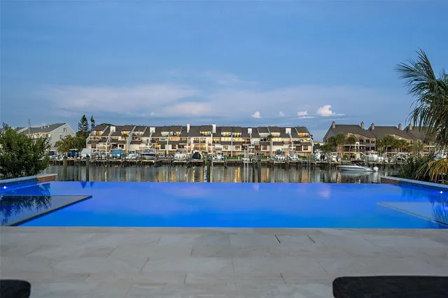a view of a lake with houses