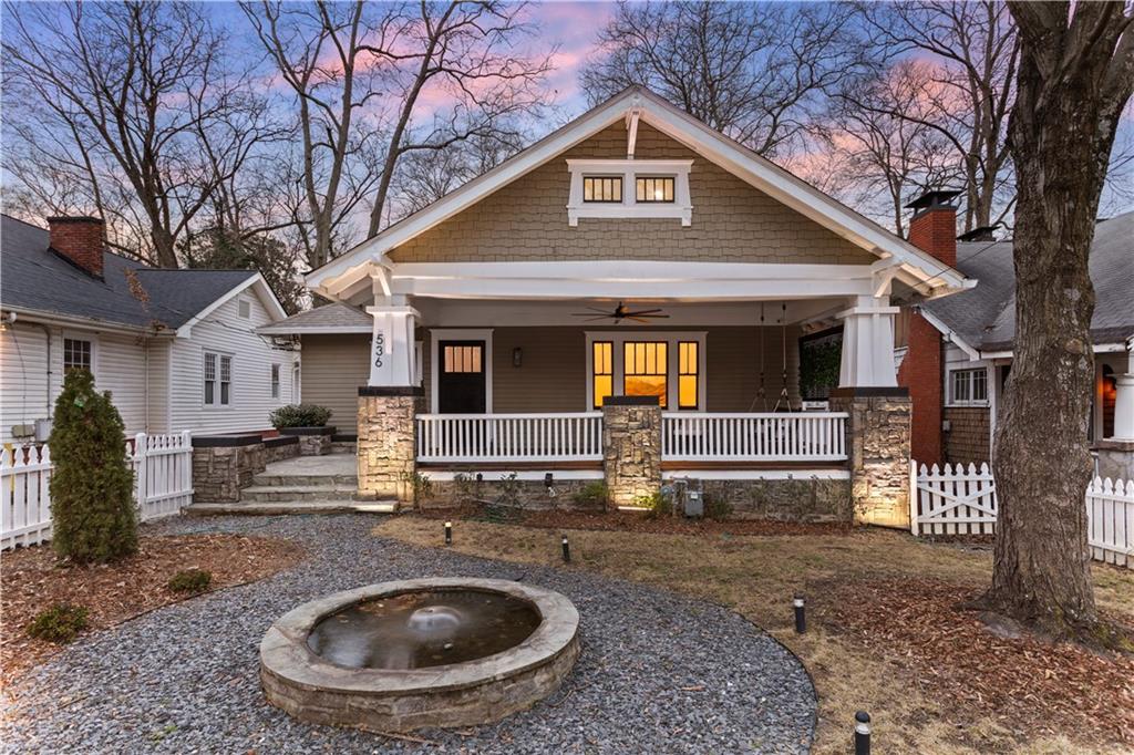 a front view of a house with entertaining space