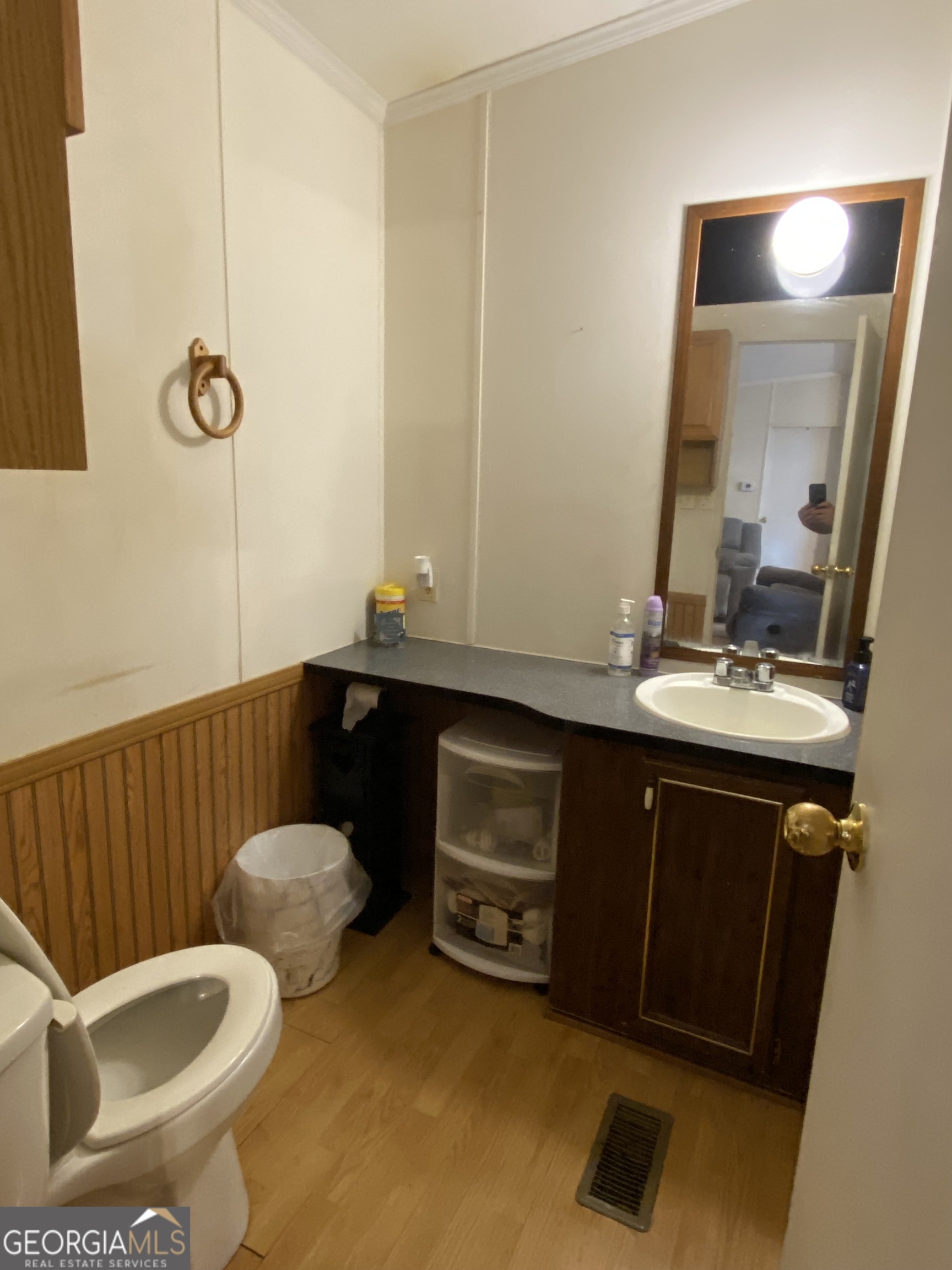 580 Centralia Rachels Road Warthen, GA 31094 - Photo 21 of 40 a bathroom with a sink and a mirror