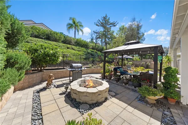 a front view of house with outdoor seating