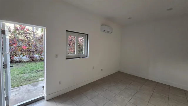 an empty room with a window