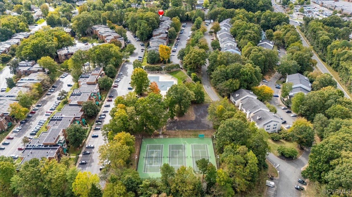 1501 Thistle Road, Unit 203 Richmond, VA 23238 - Photo 27 of 30 an aerial view of residential houses with outdoor space and trees