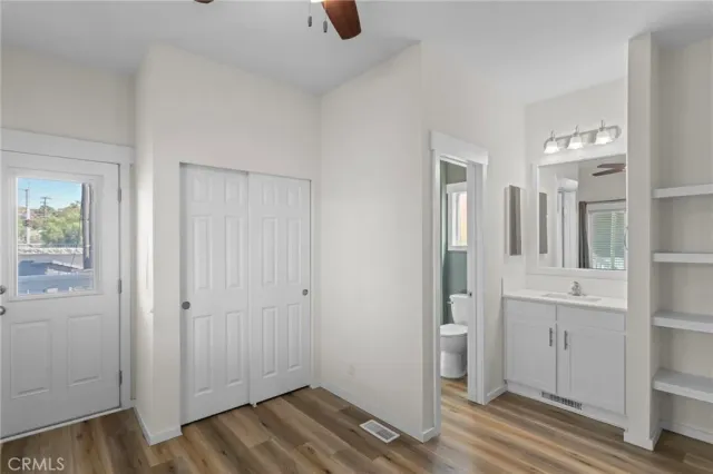 a view of city with tall buildings