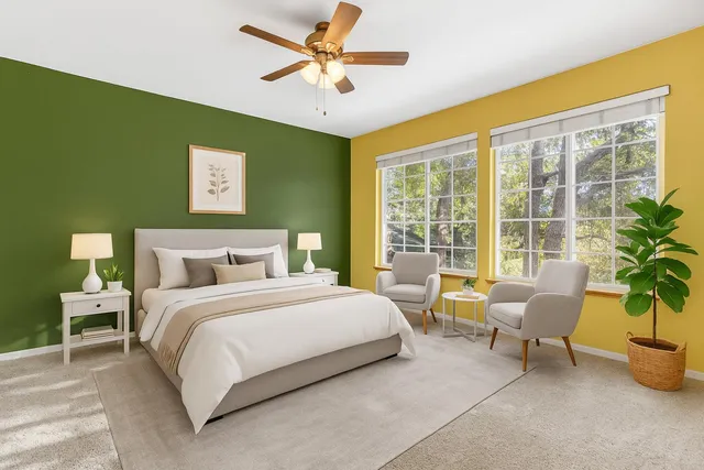 an aerial view of residential house with outdoor space