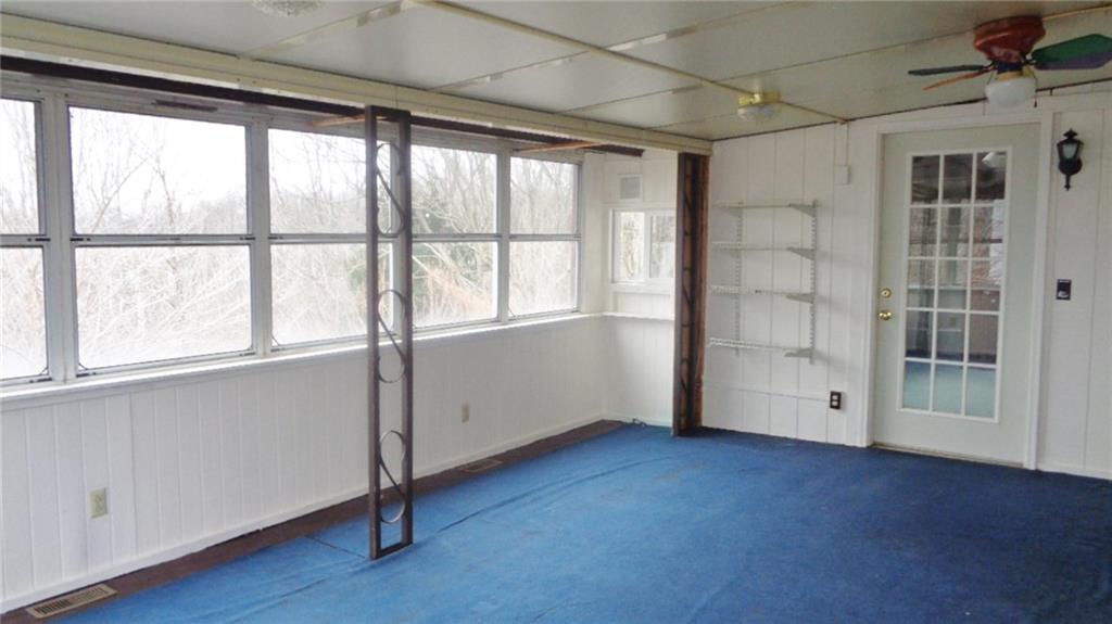 5545 Glass Road Pittsburgh, PA 15205 - Photo 12 of 18 BACK PORCH. Windows and Screens. French Door and Door into Den/Office. Paddle Fan/Light.