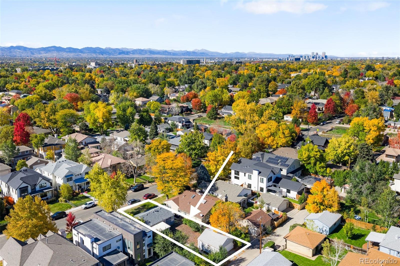 2664 South Cook Street Denver, CO 80210 - Photo 6 of 13 an aerial view of multiple house