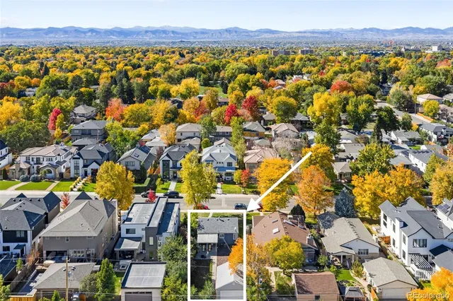 an aerial view of multiple house