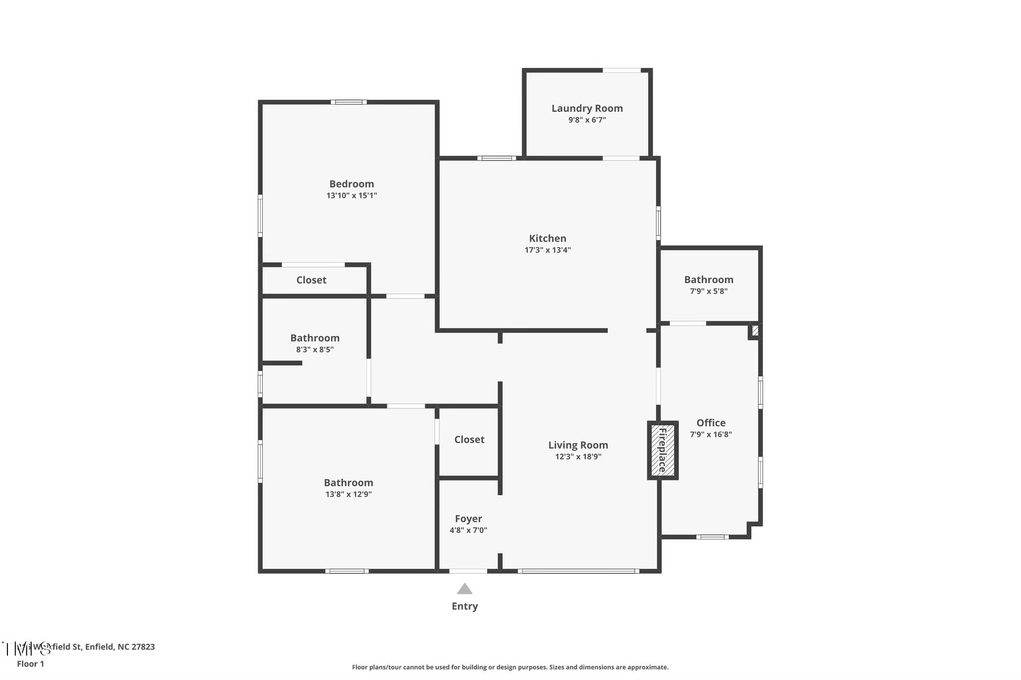 216 Whitfield Street Enfield, NC 27823 - Photo 31 of 31 a picture of floor plan