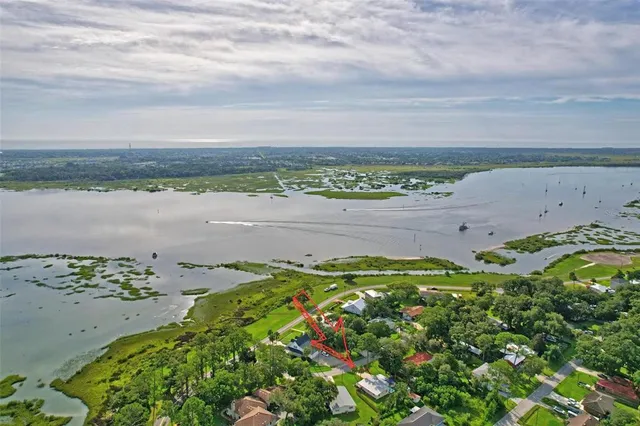 a view of a lake with an ocean
