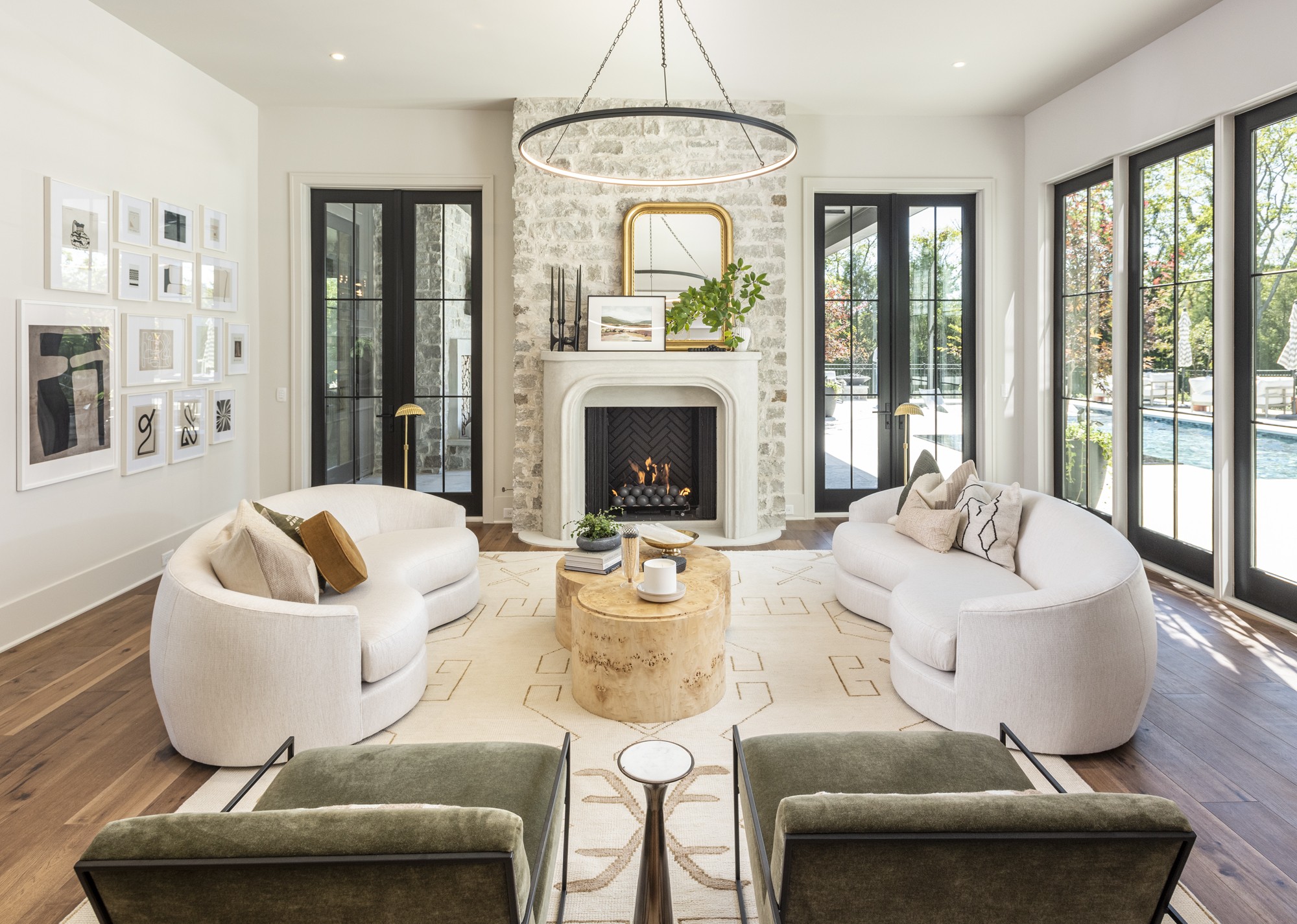 1549 Sunset Road Brentwood, TN 37027 - Photo 11 of 43 a living room with furniture and a fireplace