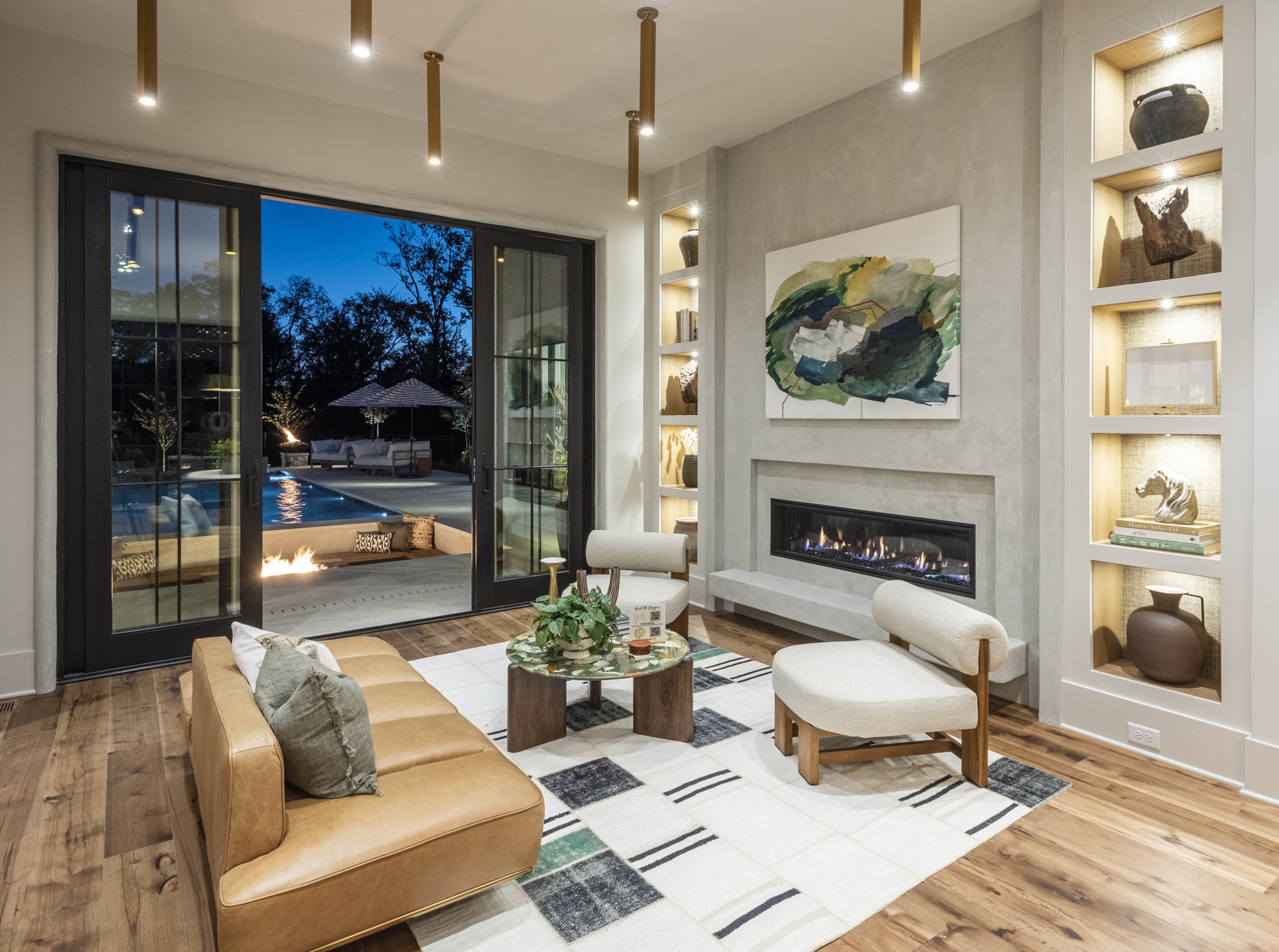 1549 Sunset Road Brentwood, TN 37027 - Photo 6 of 43 a living room with furniture and a fireplace