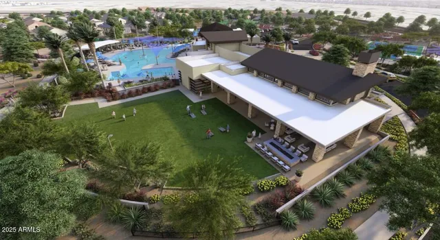 a view of a patio with potted plants