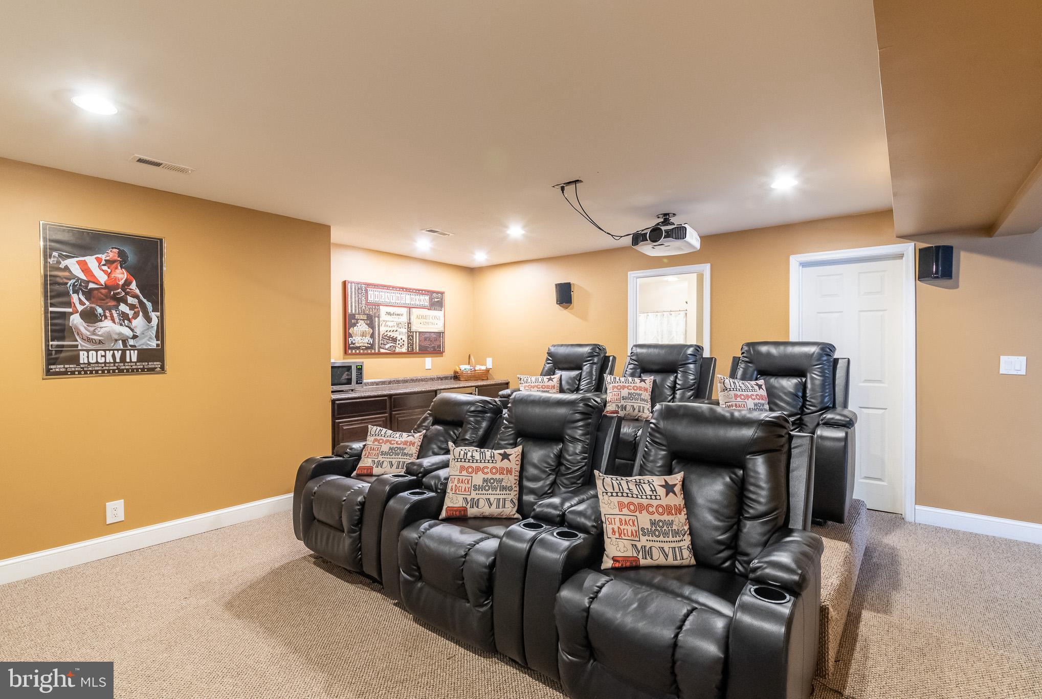 1907 Wagner Farm Road Bel Air, MD 21015 - Photo 45 of 67 a media room with lots of chairs and a projector screen