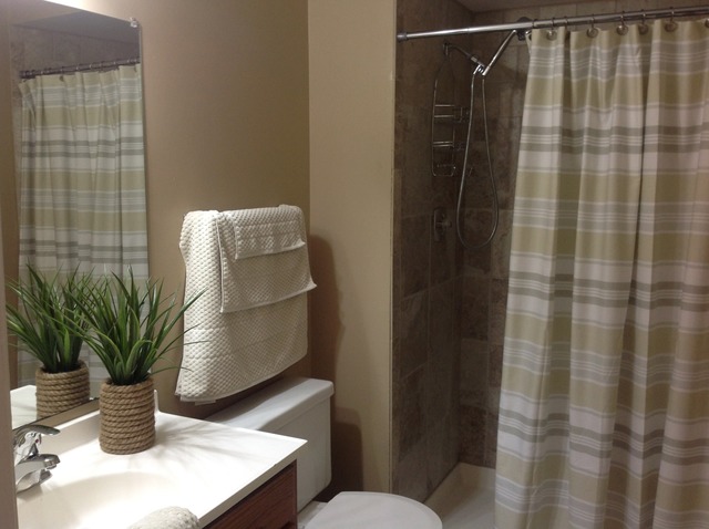 617 Quail Run Road Matteson, IL 60443 - Photo 13 of 13 a bathroom with a shower curtain and a sink
