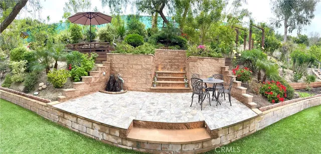 a outdoor space with furniture