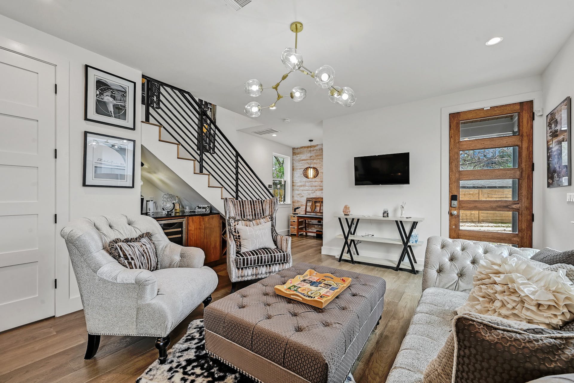 201 Tillery Square, Unit 2 Austin, TX 78702 - Photo 7 of 20 Living room featuring wood finished floors
