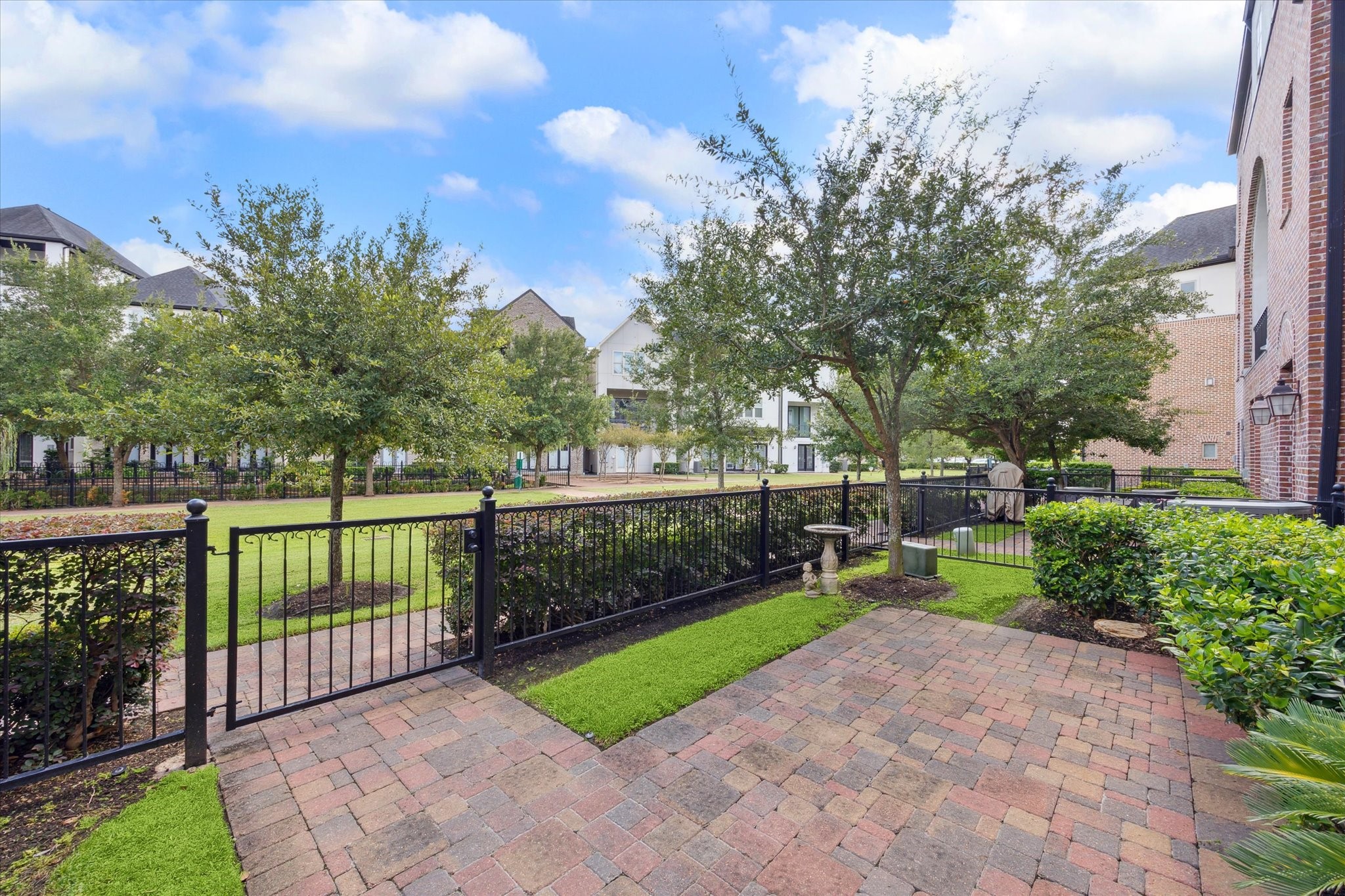 a view of a backyard with a garden