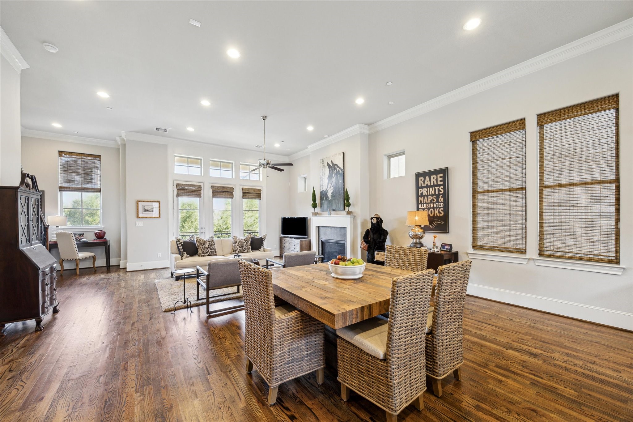 9634 Kings Cross Station Houston, TX 77045 - Photo 8 of 24 a view of a dining room with furniture window and wooden floor