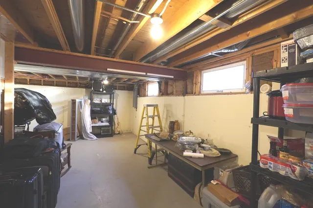 a view of a yard with snow