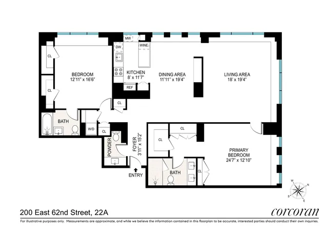 $3,050,000 | 200 East 62nd Street, Unit 22A | Lenox Hill