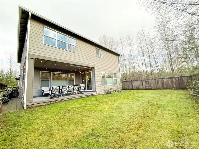 a view of a backyard with a garden