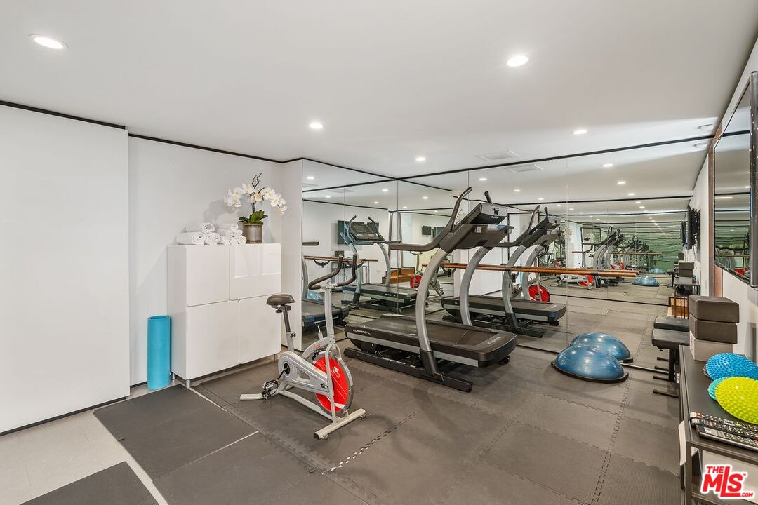 1005 Elden Way Beverly Hills, CA 90210 - Photo 61 of 62 a view of a room with gym equipment