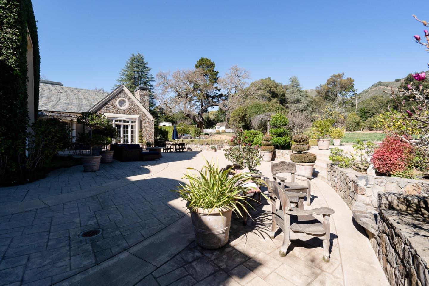 12 Ring Lane Carmel Valley, CA 93924 - Photo 56 of 73 a view of a garden with patio