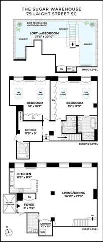 $6,350,000 | 79 Laight Street, Unit 5C | TriBeCa