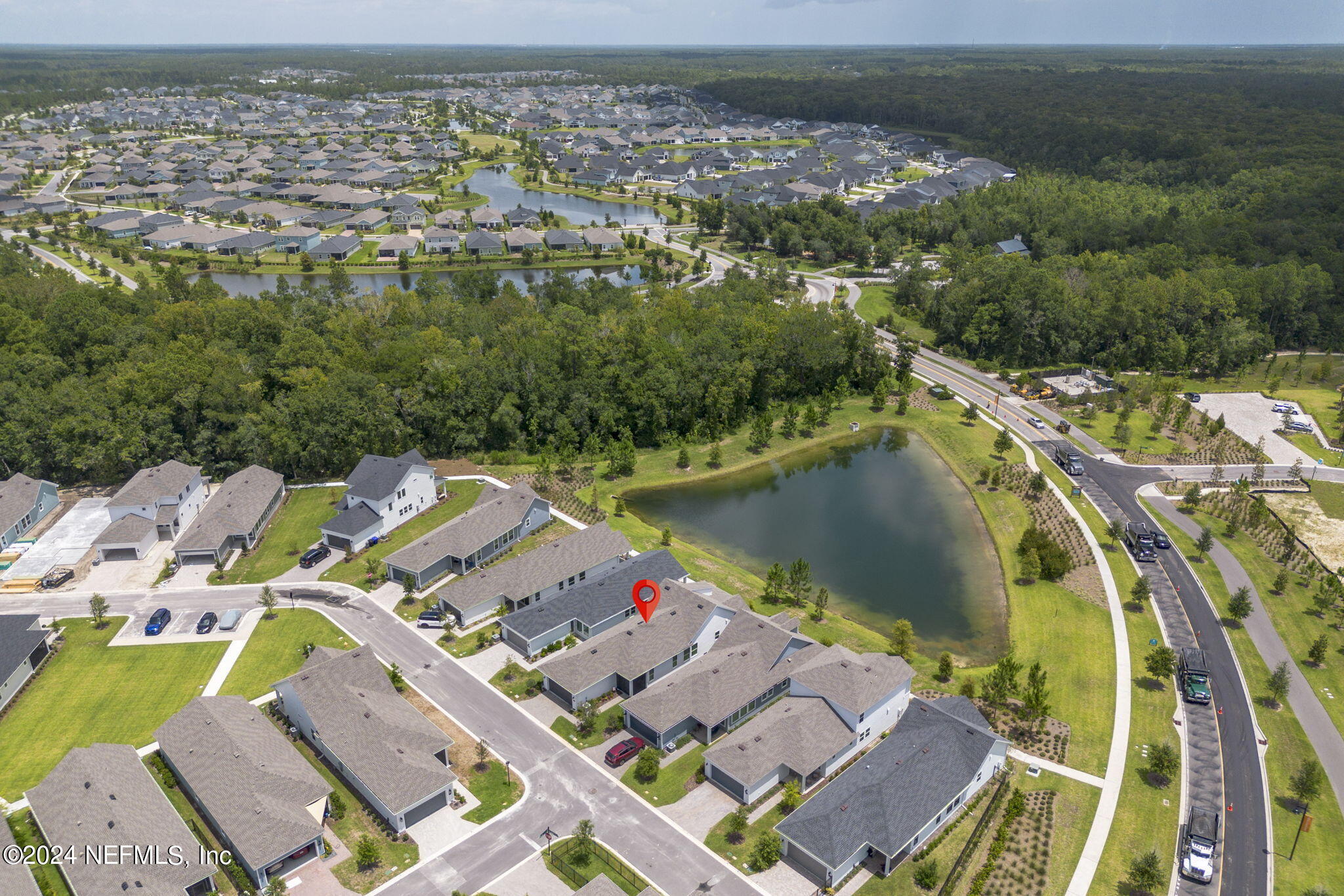 223 Chalet Ct Street St. Augustine, FL 32092 - Photo 45 of 45 an aerial view of a house with a lake view