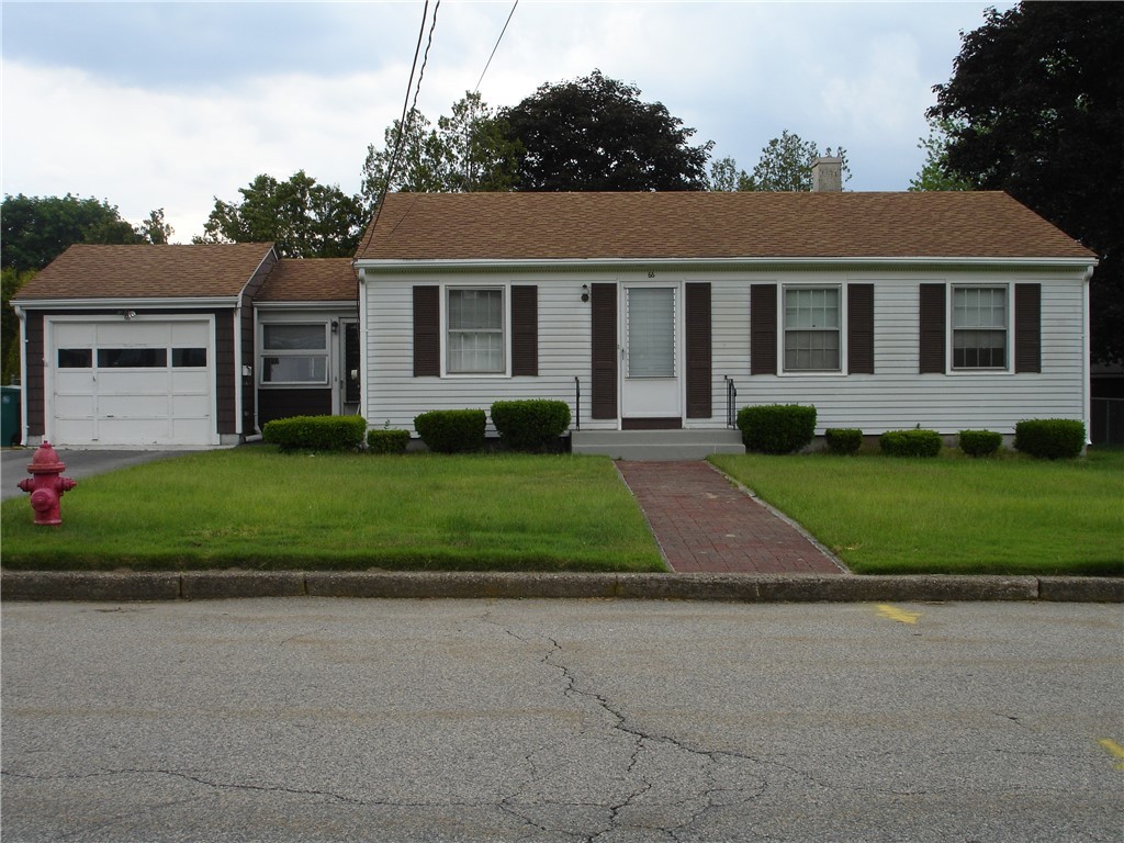 66 Halsey Road Woonsocket, RI 02895 - Photo 1 of 19 Three bedroom ranch with nice breezeway and large one car garage. Front is vinyl with 3 sides wood shakes.