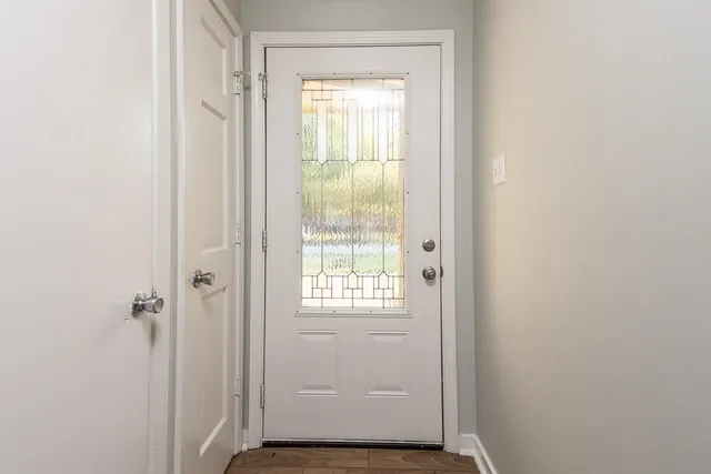 a view of an front door