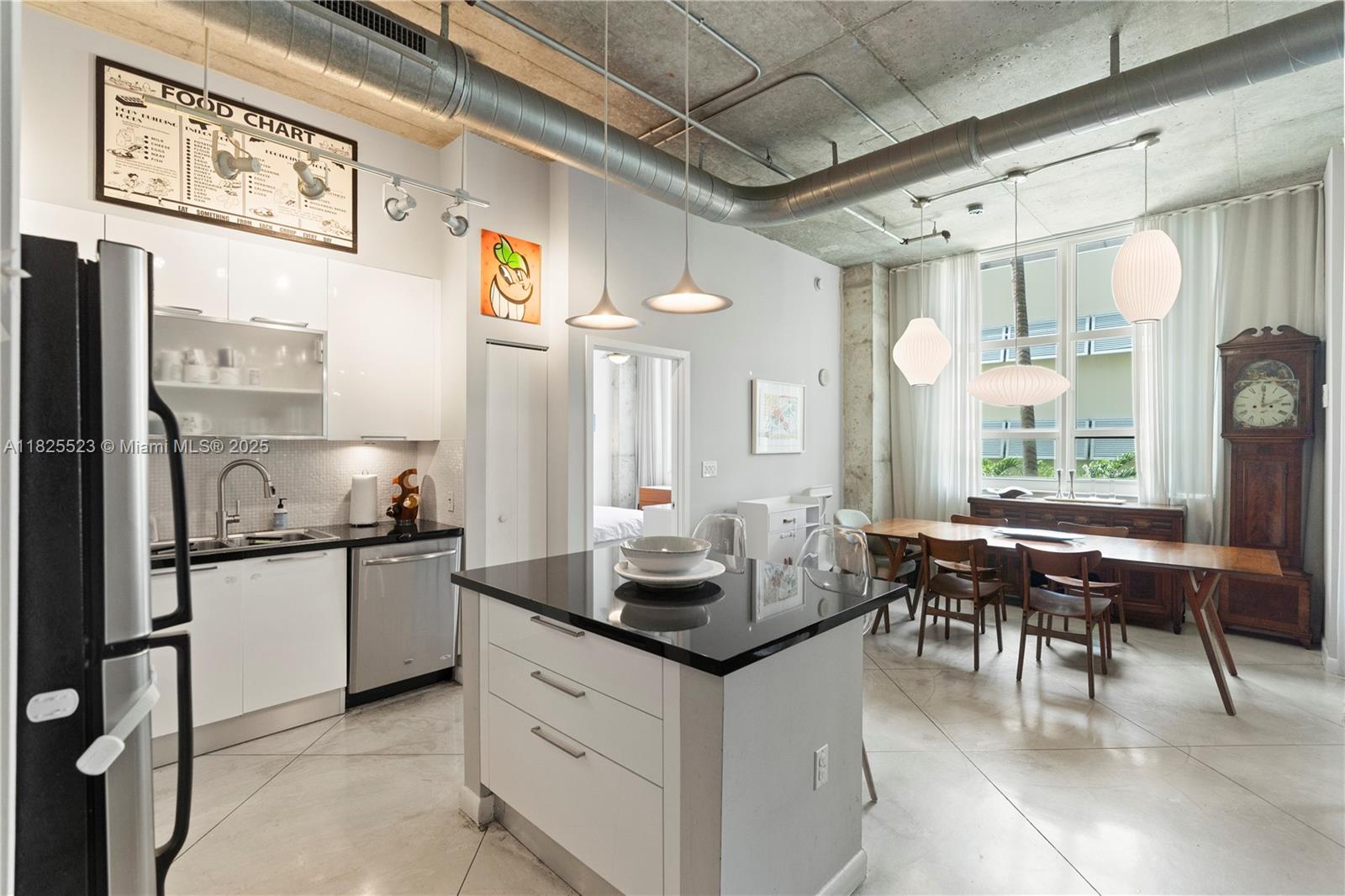 2001 Biscayne Boulevard, Unit 2201 Miami, FL 33137 - Photo 2 of 42 a kitchen with stainless steel appliances kitchen island granite countertop a stove and cabinets