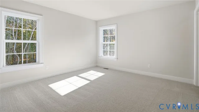 an empty room with a window