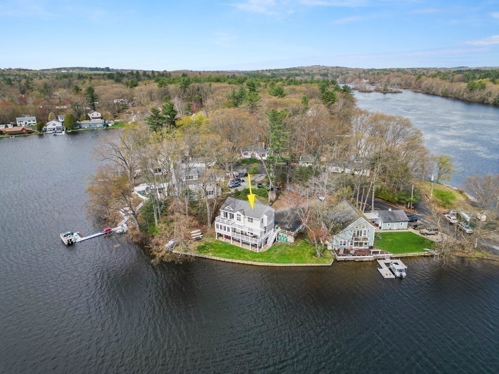 4 Birchmeadow Road Amesbury, MA 01913 - Photo 39 of 42 an aerial view of residential houses with outdoor space and lake view
