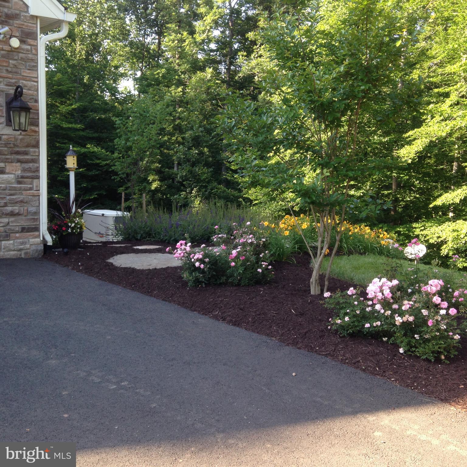 8485 Rogues Road Warrenton, VA 20187 - Photo 64 of 121 a view of a flower garden with a bench