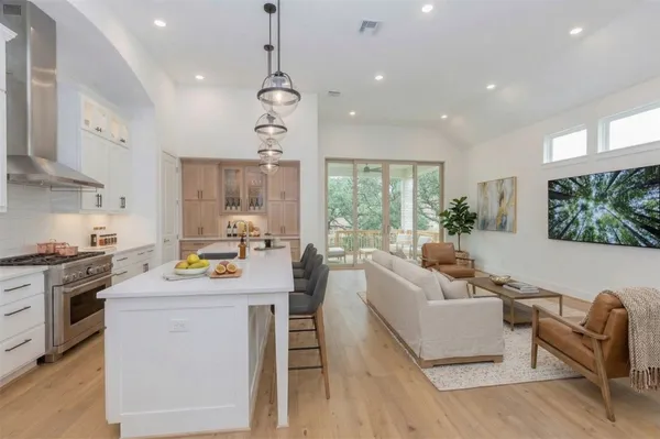 an aerial view of multiple house