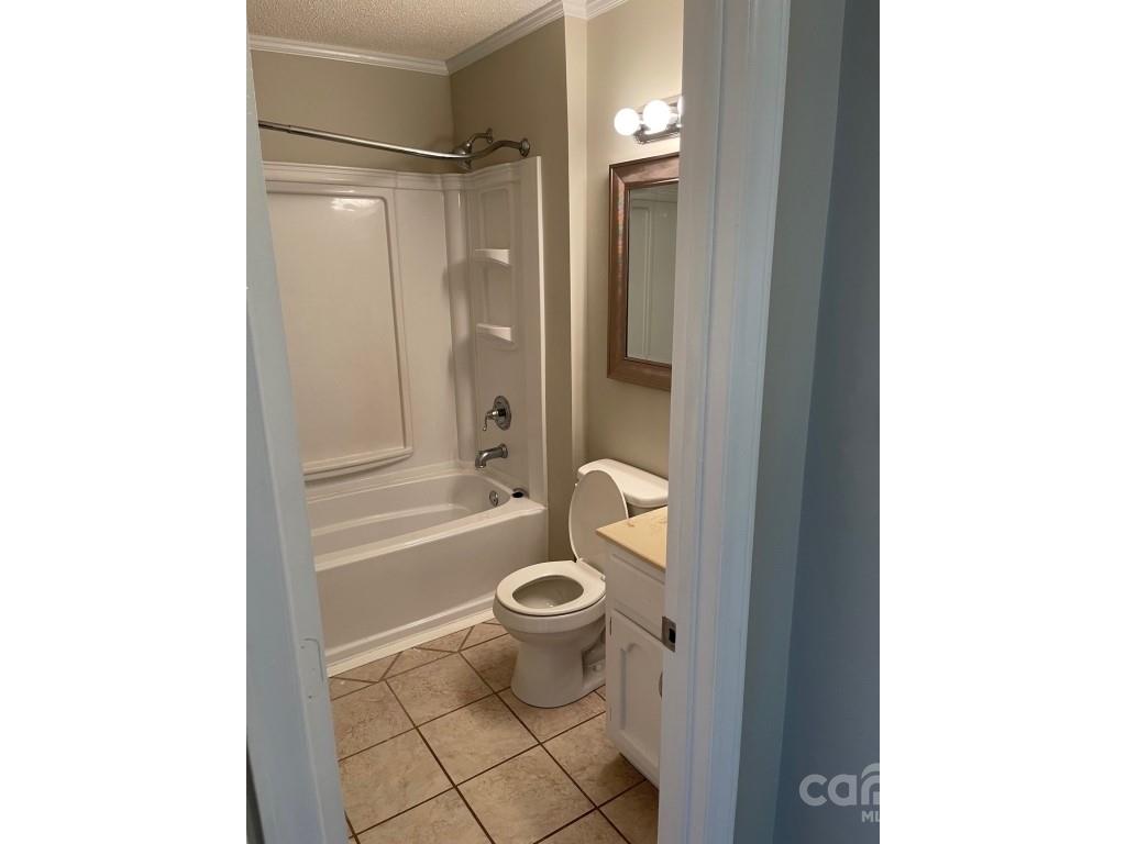129 Loray Farm Road Dallas, NC 28034 - Photo 27 of 28 a bathroom with a granite countertop toilet a sink and a bathtub