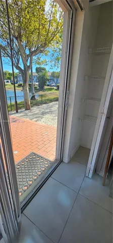 a view of balcony and yard