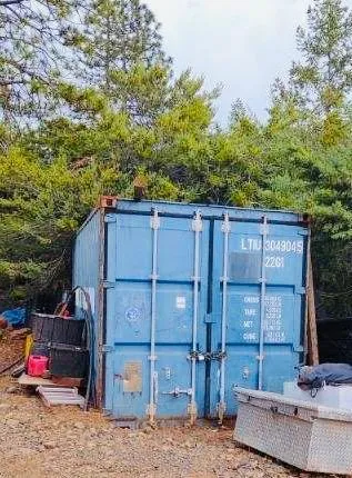 a view of a wooden door