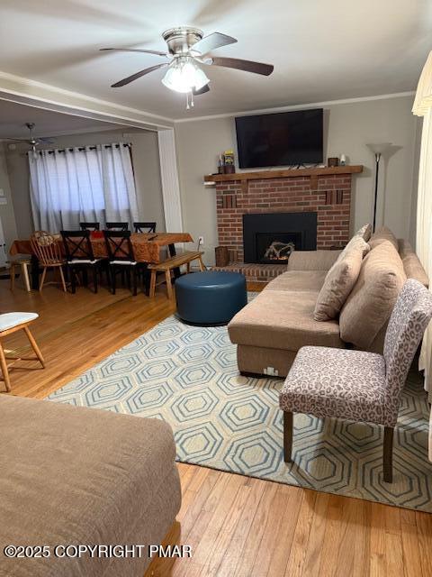 1146 Colt Lane Pocono Summit, PA 18346 - Photo 5 of 18 a living room with furniture and a fireplace