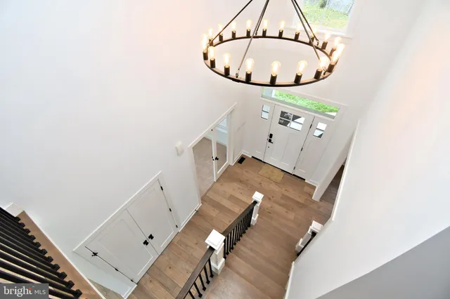 a view of a room that has a window