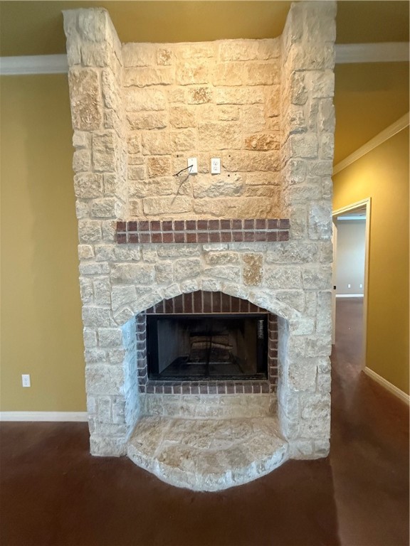 23 North Shore Circle Waco, TX 76708 - Photo 11 of 32 a view of empty room with a fireplace