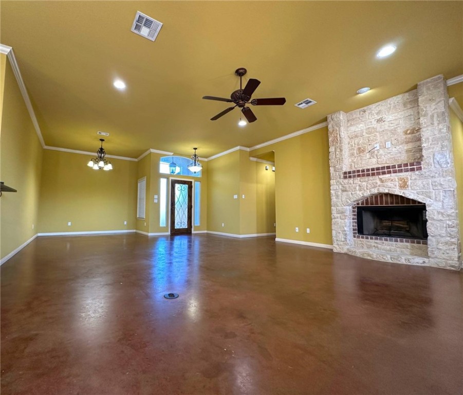23 North Shore Circle Waco, TX 76708 - Photo 6 of 32 a view of a livingroom with a fireplace and window