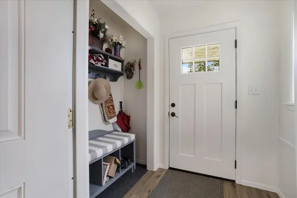 a view of a storage and utility room