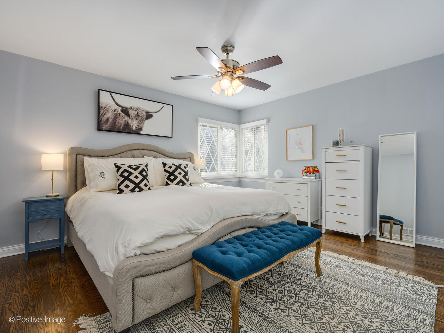 444 Selborne Road Riverside, IL 60546 - Photo 11 of 29 a bedroom with furniture and a chandelier