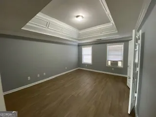 a view of an empty room and window