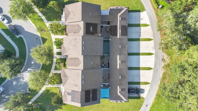 a view of a city with a lake