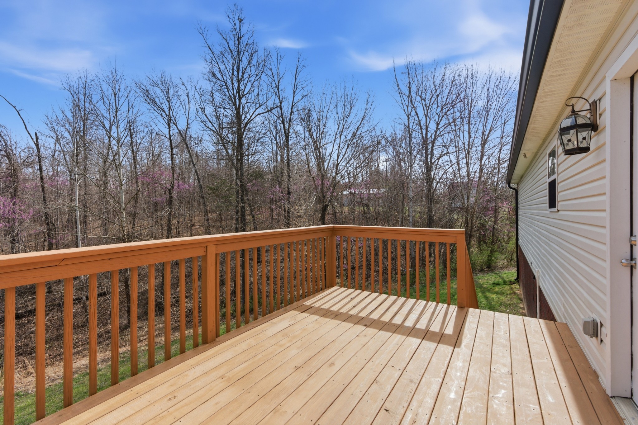 3080 Bowker Road Charlotte, TN 37036 - Photo 3 of 31 a balcony with wooden floor and trees