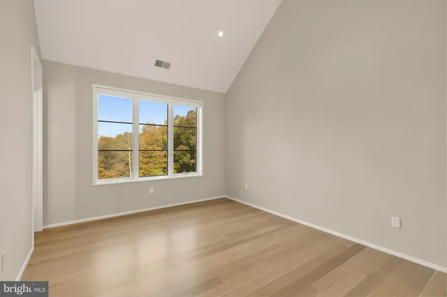 an empty room with a window