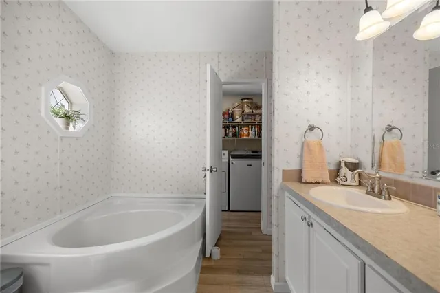 a bathroom with a sink and a bathtub